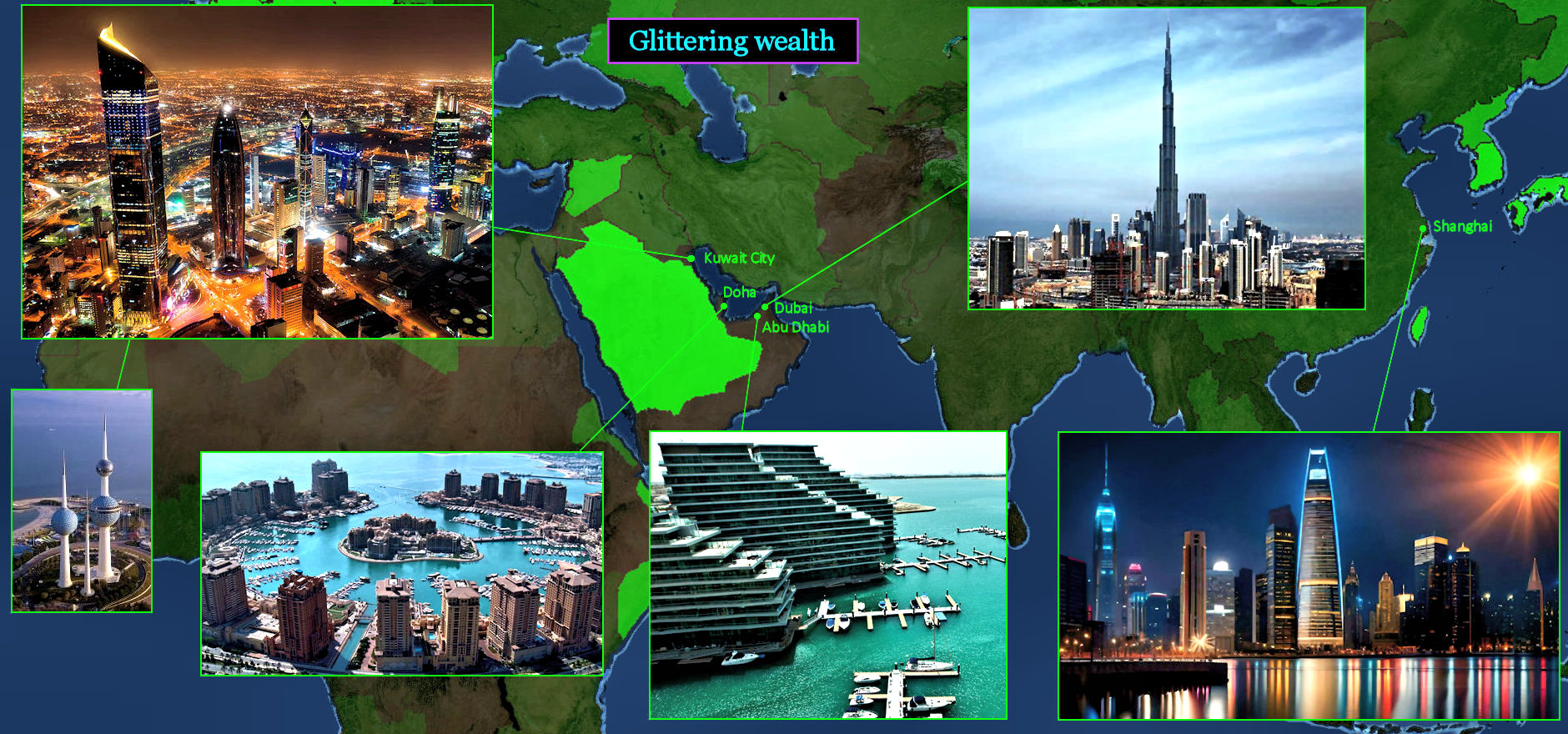 Mideast wealth, 2020 map